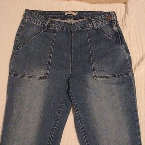 VTG Y2K JustFab Wash High Waist Side Closure Flare Jeans